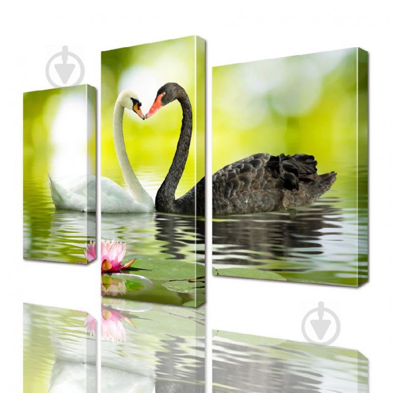 Модульная картина Лебеди ADJ0110 размер 95 х 120 см