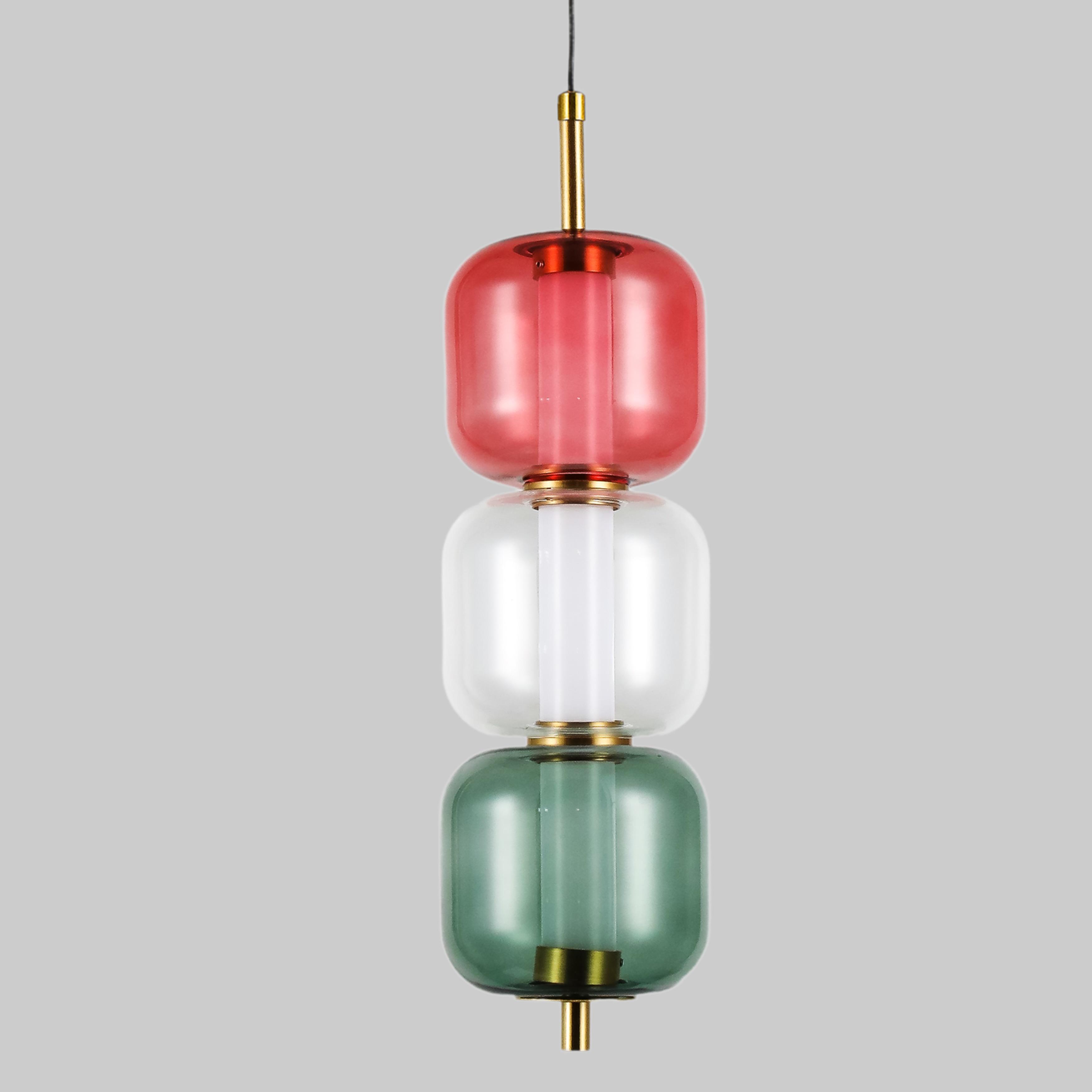 Подвес дизайнерский Led 5W с цветными плафонами (800-P3151 RCG)