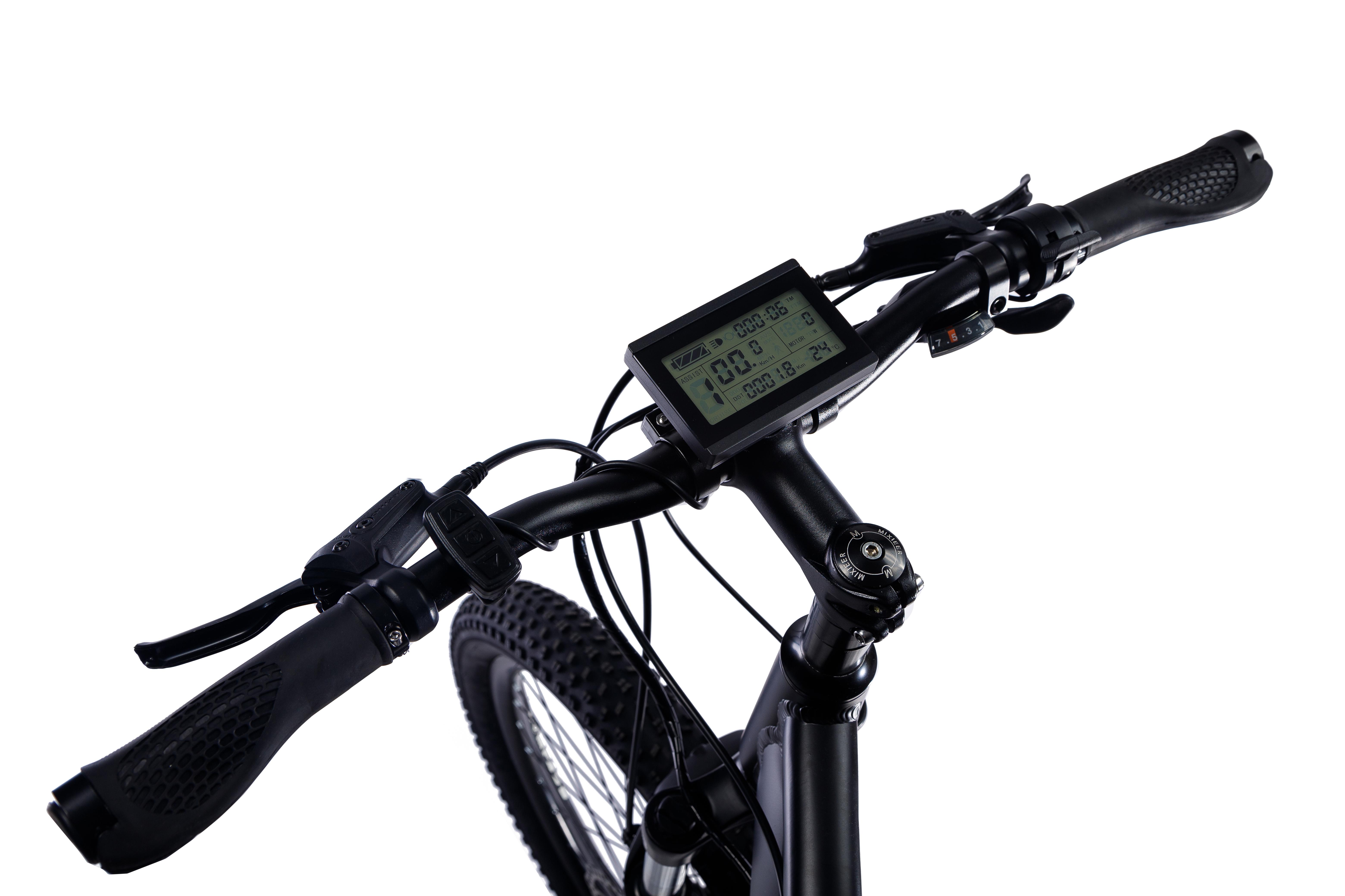 Електровелосипед WENDAT MTB гідравлічні гальма 3"/27,5"/48V/23 Ah/1000W Чорно-червоний (WEN-MTB3-275-48231000-BLACK-RED) - фото 6