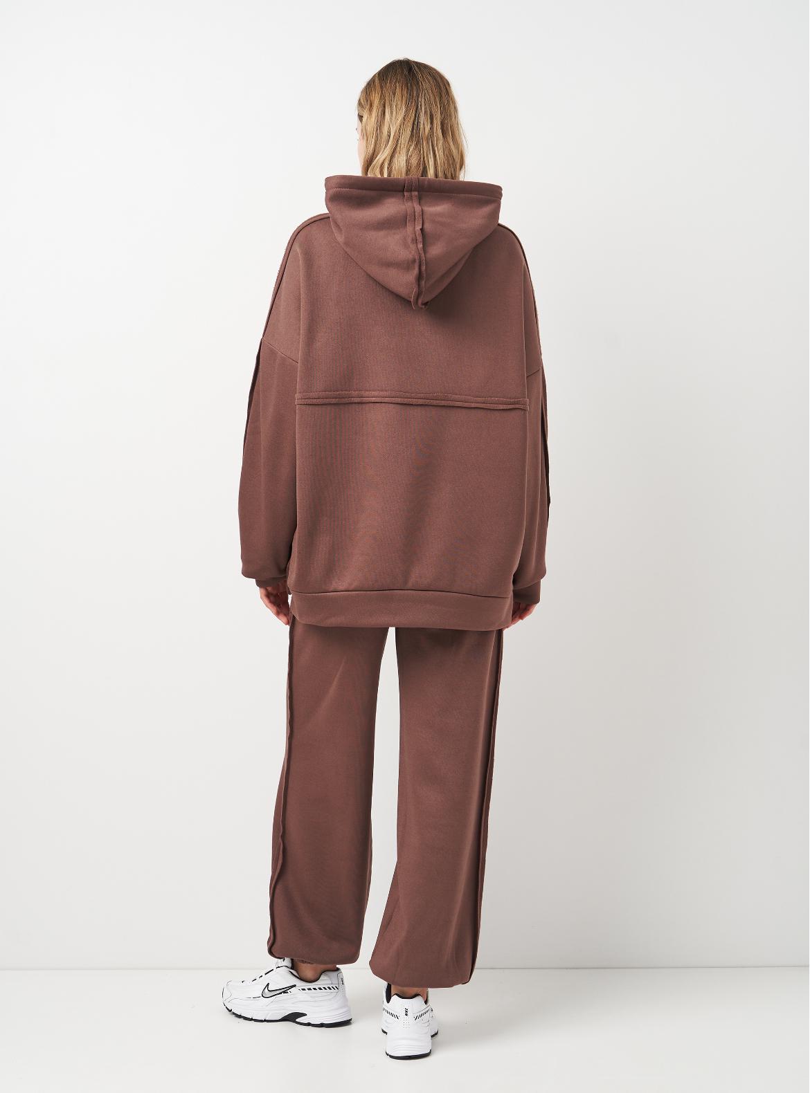 Спортивный костюм утепленный Вилена женский р. 60 Коричневый (2288073145) - фото 2 Спортивный костюм утепленный Вилена женский р. 60 Коричневый (2288073145) - фото 2