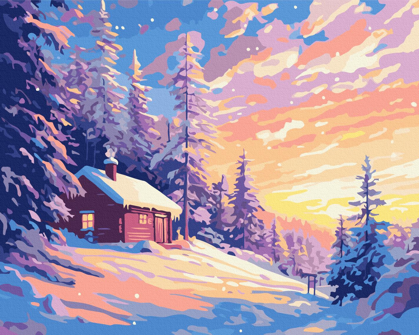 Картина по номерам Brushme Пылающее небо из хлопчатобумажного полотна 40x50 см (6-83-BS54525)