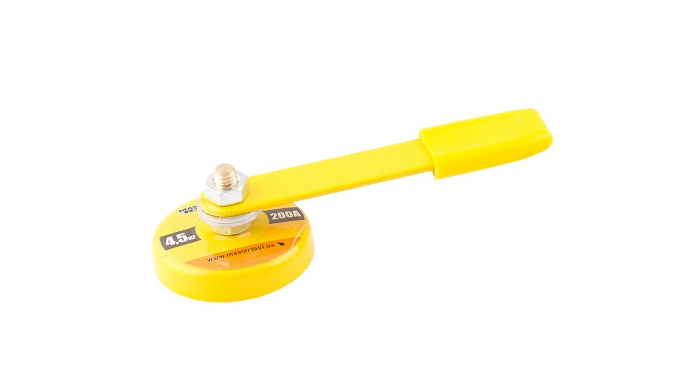 Зажим маси магнітний MasterTool 4,5 кг Ø 50 мм 200 А (81-0192) Зажим маси магнітний MasterTool 4,5 кг Ø 50 мм 200 А (81-0192)