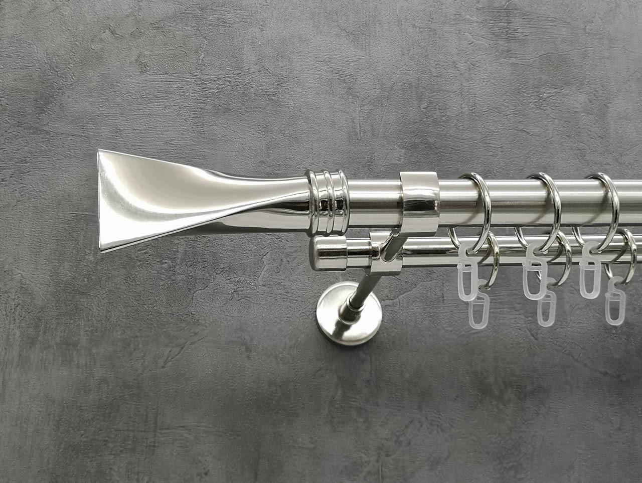 Карниз Quadrum Свинг гладкая штанга двойной модерн 25/19 мм 160 см Сталь (46977394)