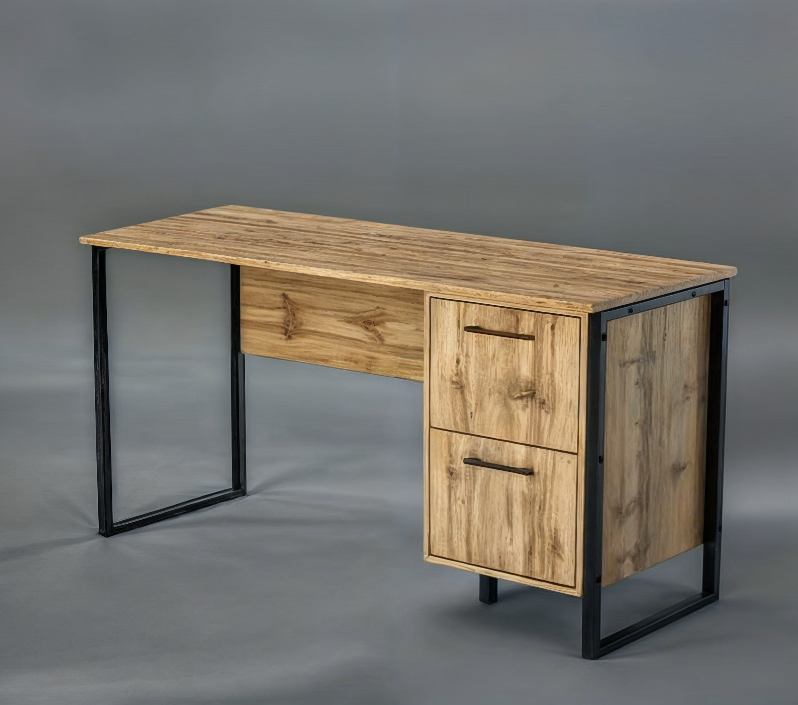 Стіл письмовий Tobi Sho LOFT Gold СПЛГ/5-1 прямий з 2 шухлядами стільниця 18 мм 1400х600х750 Дуб аппалачі