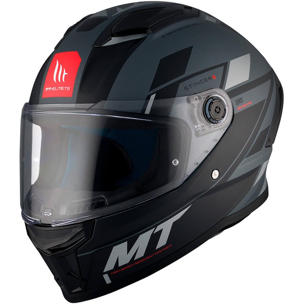 Мотошлем MT HELMETS Stinger 2 Zivze C2 M Matt Grey (29259) - фото 2