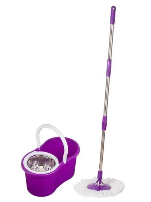 Швабра с ведром для уборки Magic Spin Mopset с вращающейся системой отжима Фиолетовый (147-46-43011) Швабра с ведром для уборки Magic Spin Mopset с вращающейся системой отжима Фиолетовый (147-46-43011)