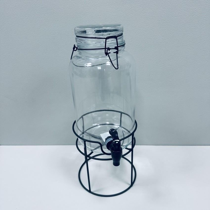 Лимонадник скляний S&T 9036-1 з скляною кришкою на підставці 4 л (2618317131) - фото 4