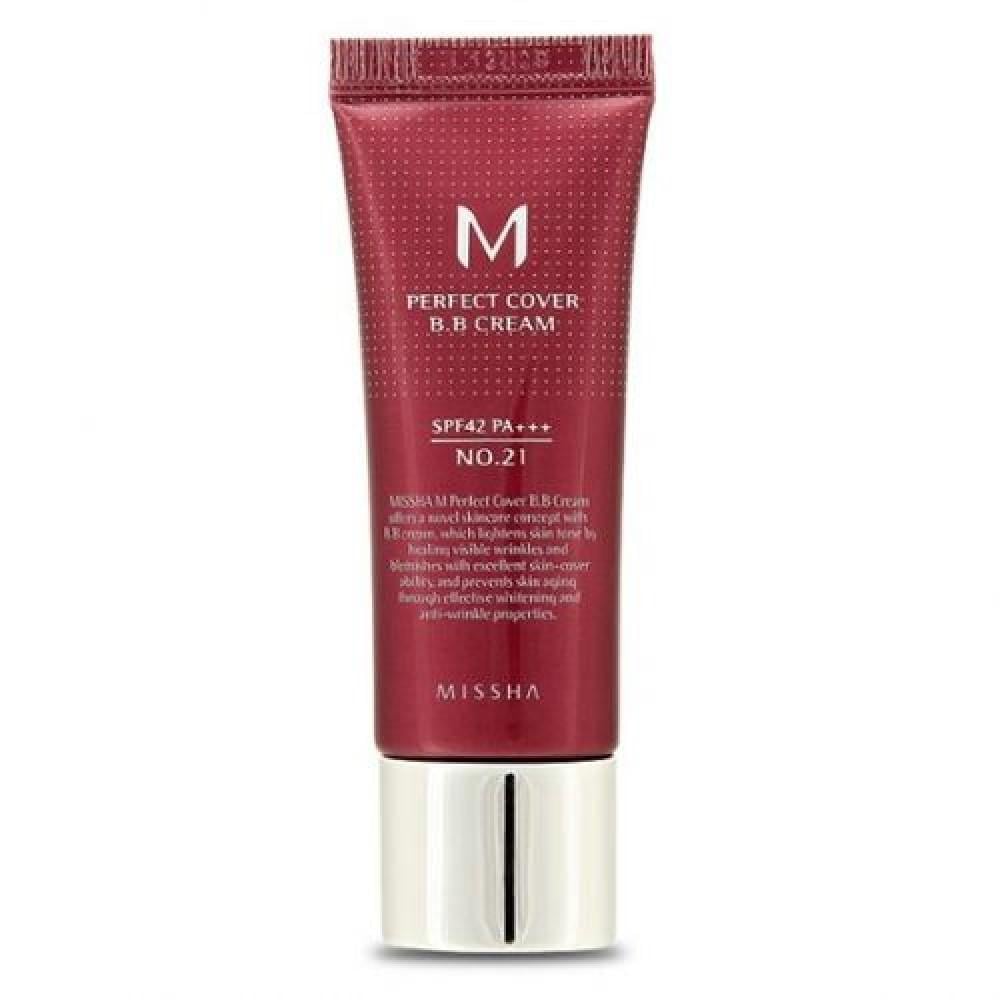 BB-крем Missha M Perfect Cover Blemish Balm SPF42 PA++ светлый беж 21 тон 20 мл - фото 1