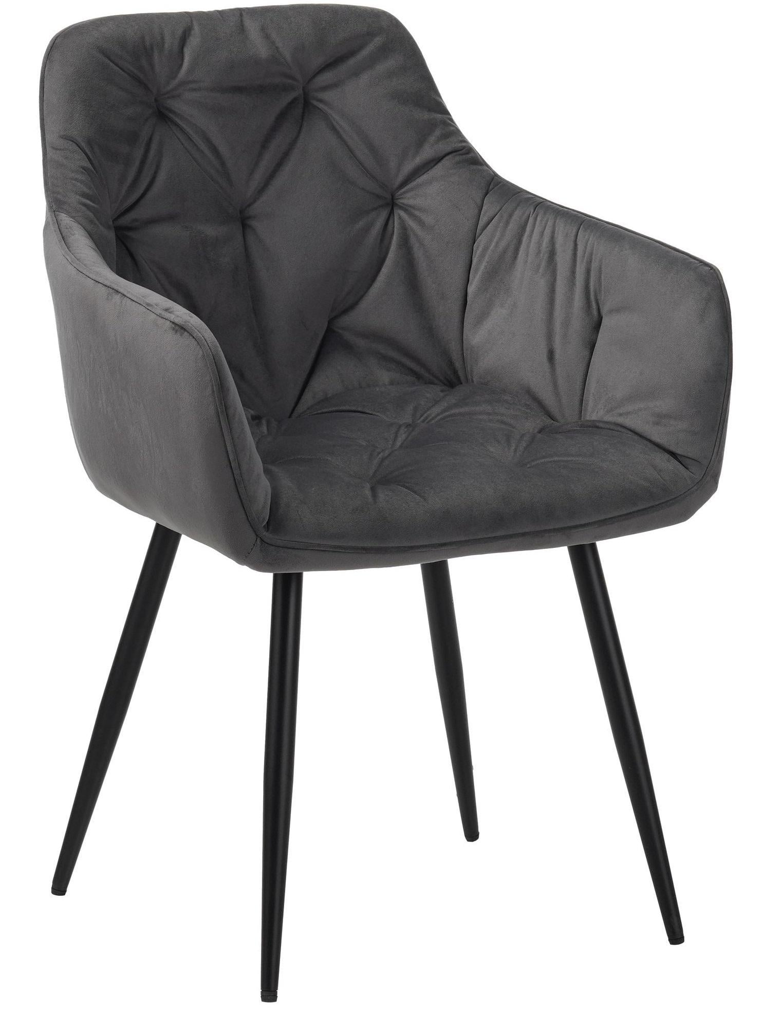 Стул для кухни и гостиной Liana вельвет Темно-Серый/Черный (32469779) Стул для кухни и гостиной Liana вельвет Темно-Серый/Черный (32469779)