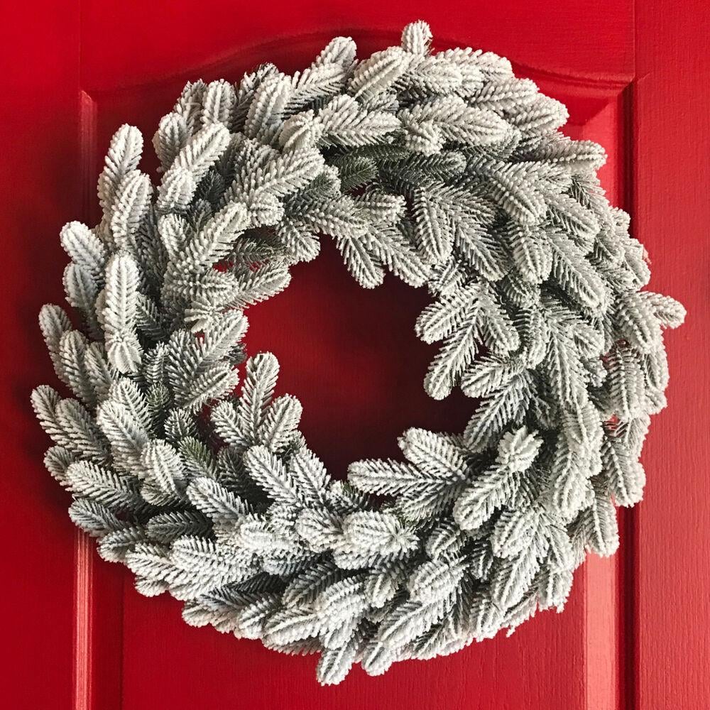 Вінок хвойний різдвяний Traditional литий d-50 см засніжений