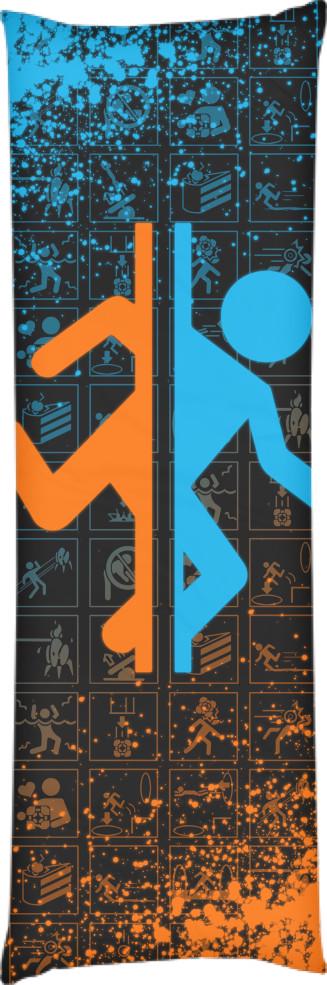 Подушка дакимакура Portal 2 8 50x150 см (13533548)