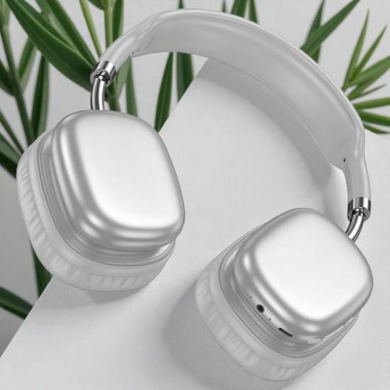 Наушники беспроводные Hoco W52 Wonderful BT накладные Silver (30654588) - фото 3 Наушники беспроводные Hoco W52 Wonderful BT накладные Silver (30654588) - фото 3