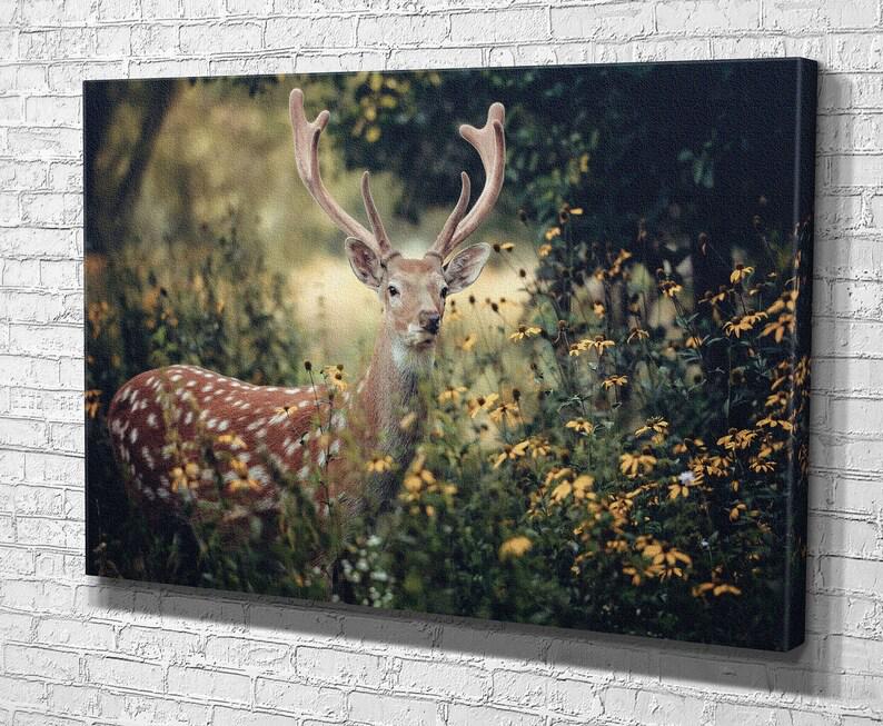 Картина для интерьера Благороданый олень 120x80 см (547