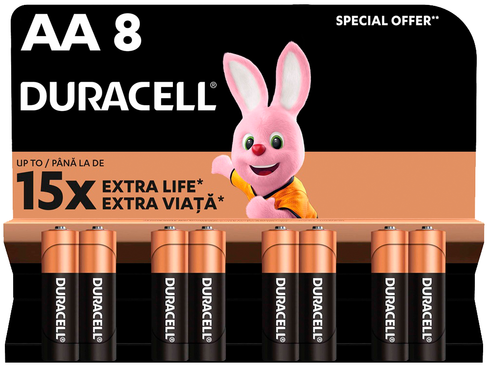 Батарейки лужні Duracell AA 8 шт. (6409643)