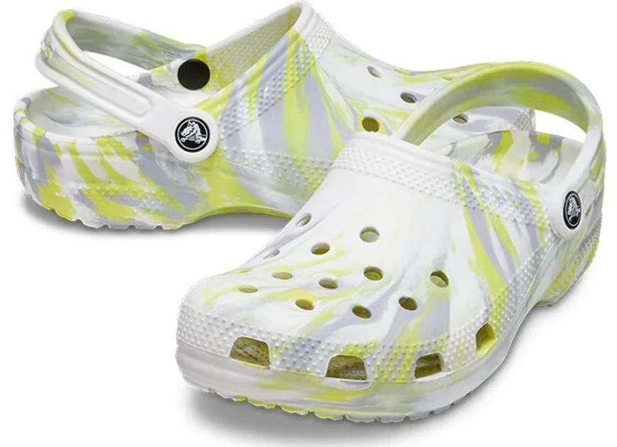 Крокси жіночі Crocs Classic Marbled Clog р. 36-37 Лайм (24492)