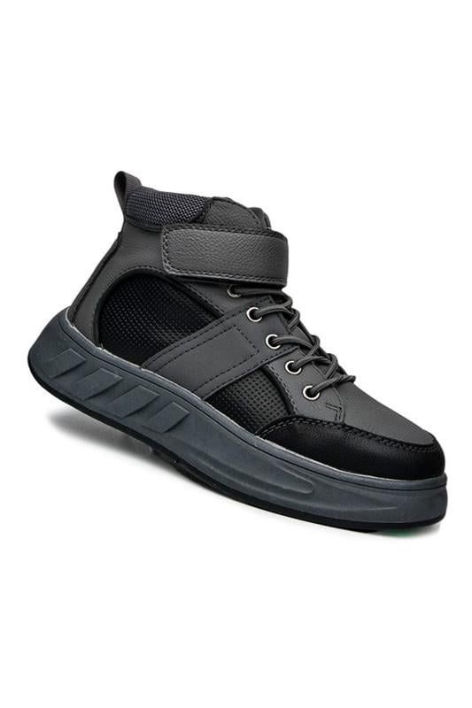 Черевики високі демісезонні для хлопчика підліткові на шнурівкою Носи Своє р. 35 Графітовий (17325)