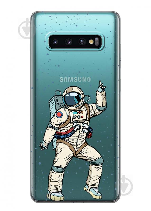 Чехол iSwag для Samsung Galaxy S10 Веселый космонавт (H415)