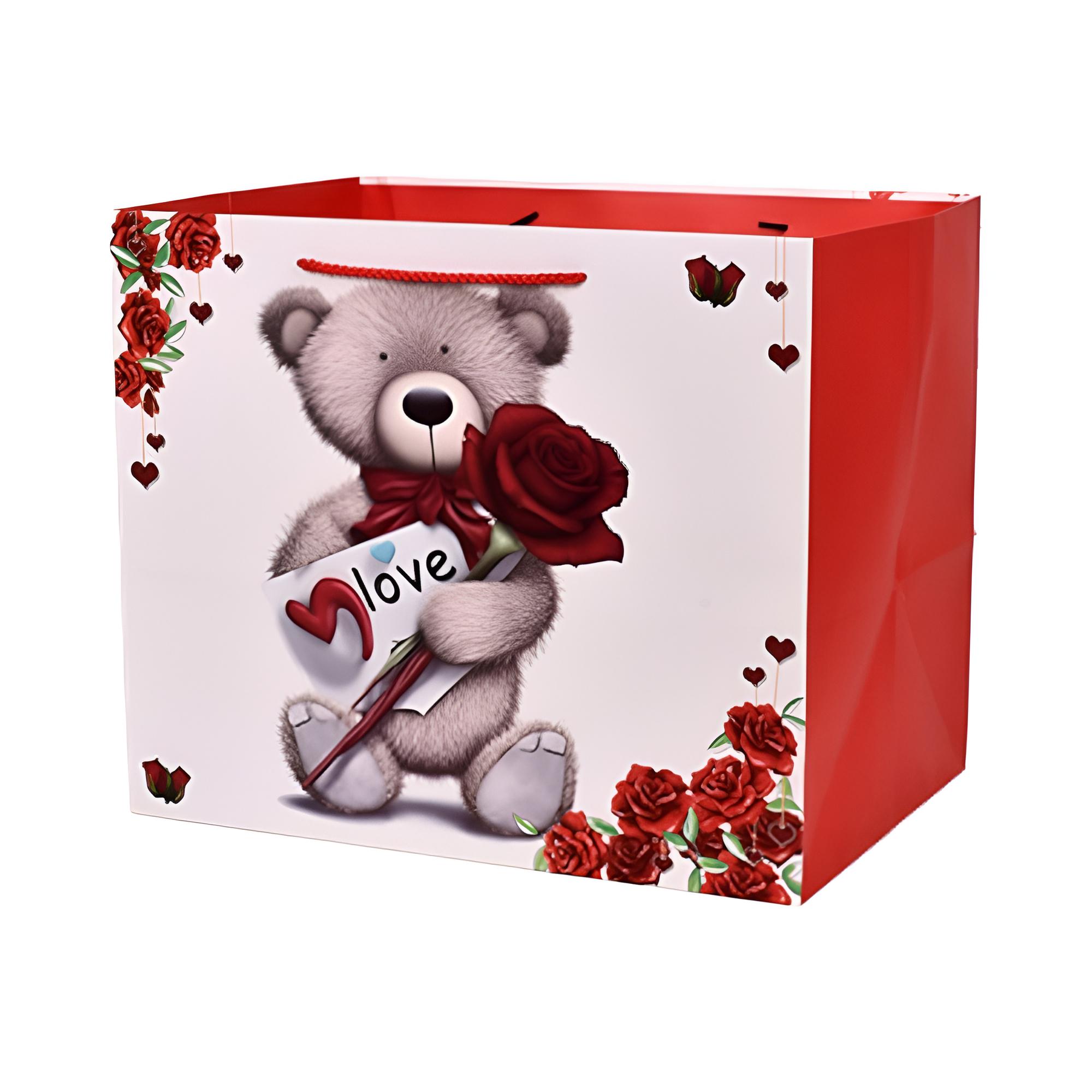 Подарунковий пакет Teddy Love R101614-L 31х37х26 см Різнокольоровий