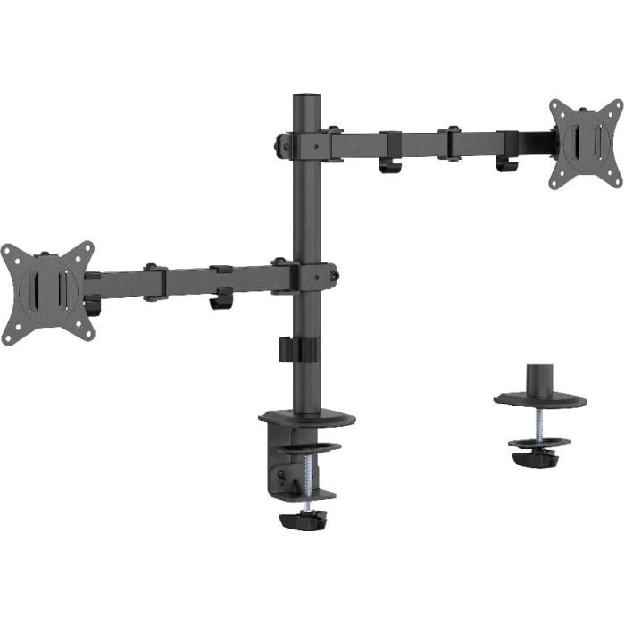 Кронштейн настольный Gembird MA-D2-03 для двух мониторов 17-32" до 18 кг VESA 100x100 Black (36944036)