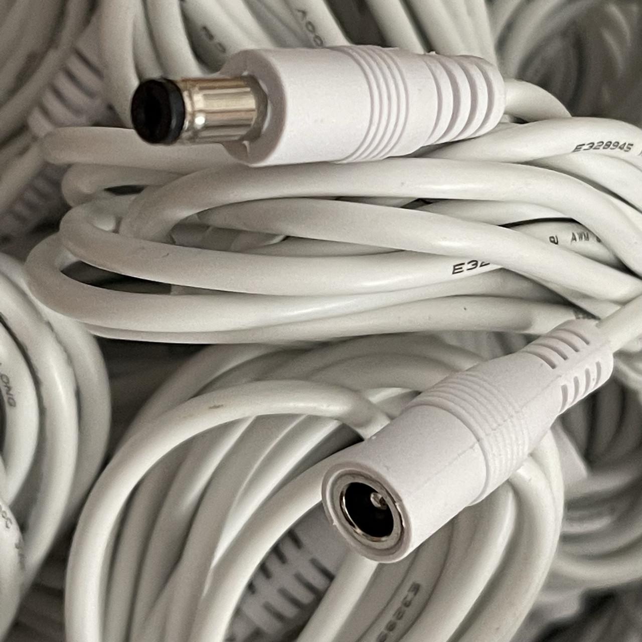 Кабель питания NK 12V 10 м 12V 5,5x2,1 мм Белый - фото 5