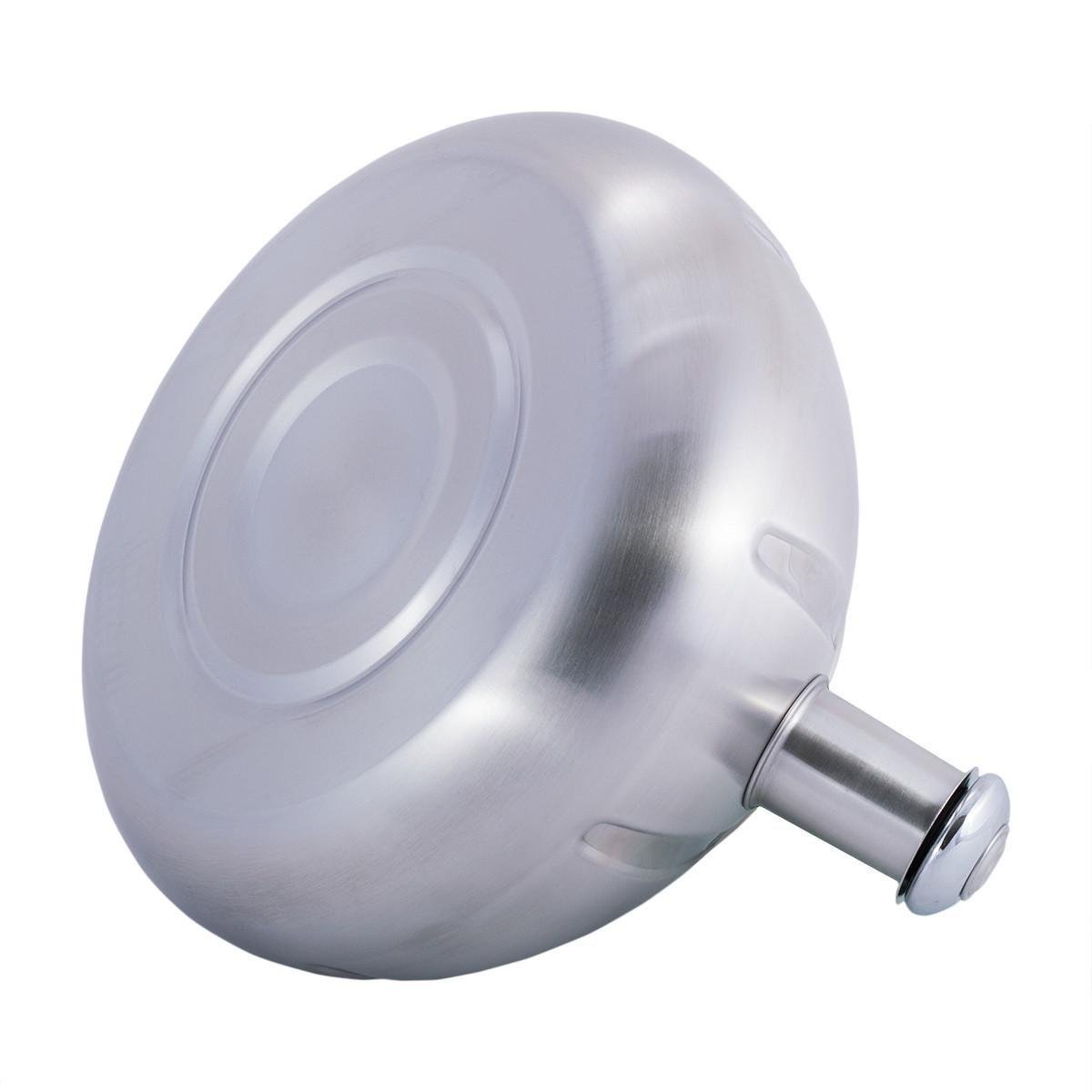 Чайник зі свистком та скляною кришкою Kamille KM-0671 із нержавіючої сталі 3 л Сталевий/Синій (150-84-0671.1) - фото 3