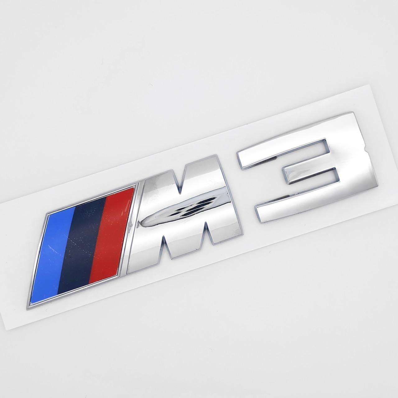Эмблема надпись M3 BMW 11,5х2,7 см ABS Хром глянцевый (3037989009)