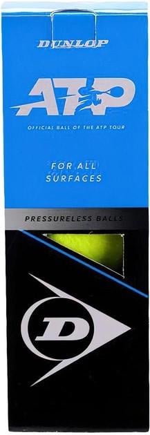 Мячи для тениса Dunlop ATP PRESSURELESS 3B 601400