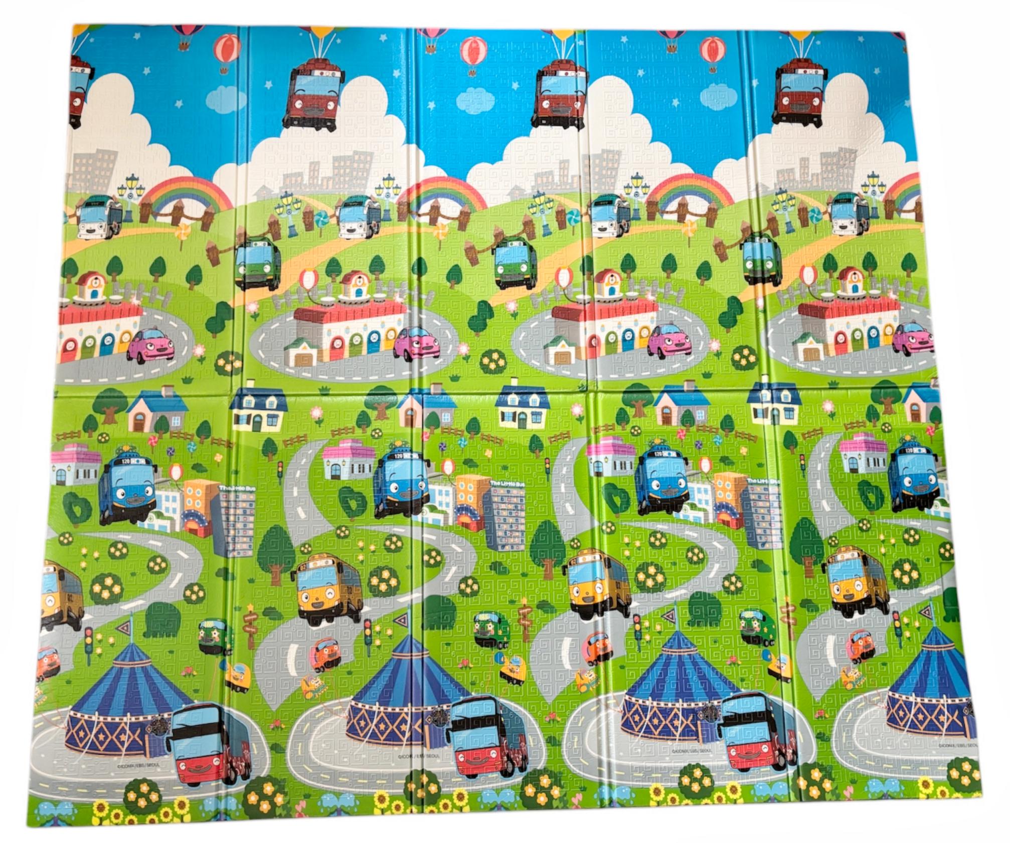 Термоковрик детский двусторонний складной с животными и антискользящей дорогой с сумкой 180x200 см (33530388) Термоковрик детский двусторонний складной с животными и антискользящей дорогой с сумкой 180x200 см (33530388)