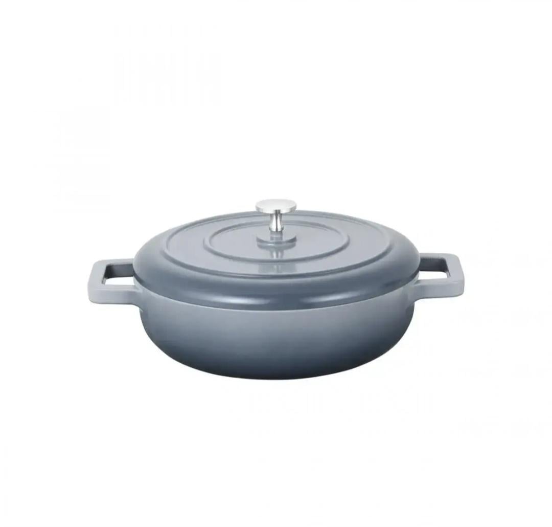 Жаровня Pepper Doma алюминиевая 3,5 л 26 см Голубо-серый (PR-2326-26)