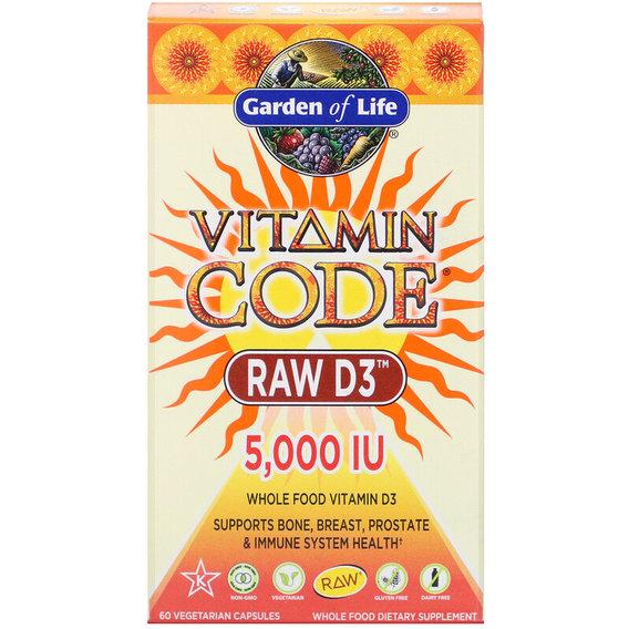 Витамин D Garden of Life Vitamin Code RAW D3 5,000 IU 60 Veg Caps (GOL-11586) - фото 3