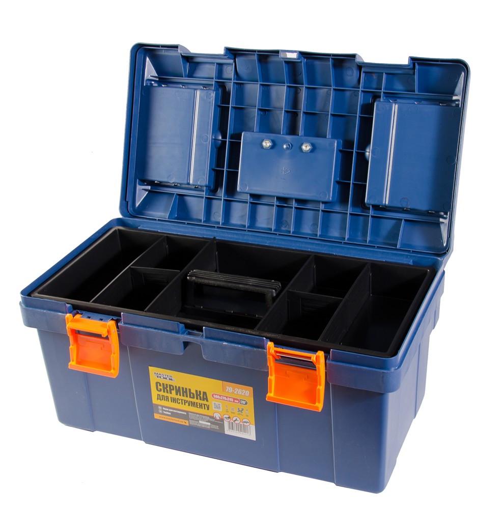 Скриня для інструментів з пластиковими замками органайзери 20" 500х270х245 мм - фото 3