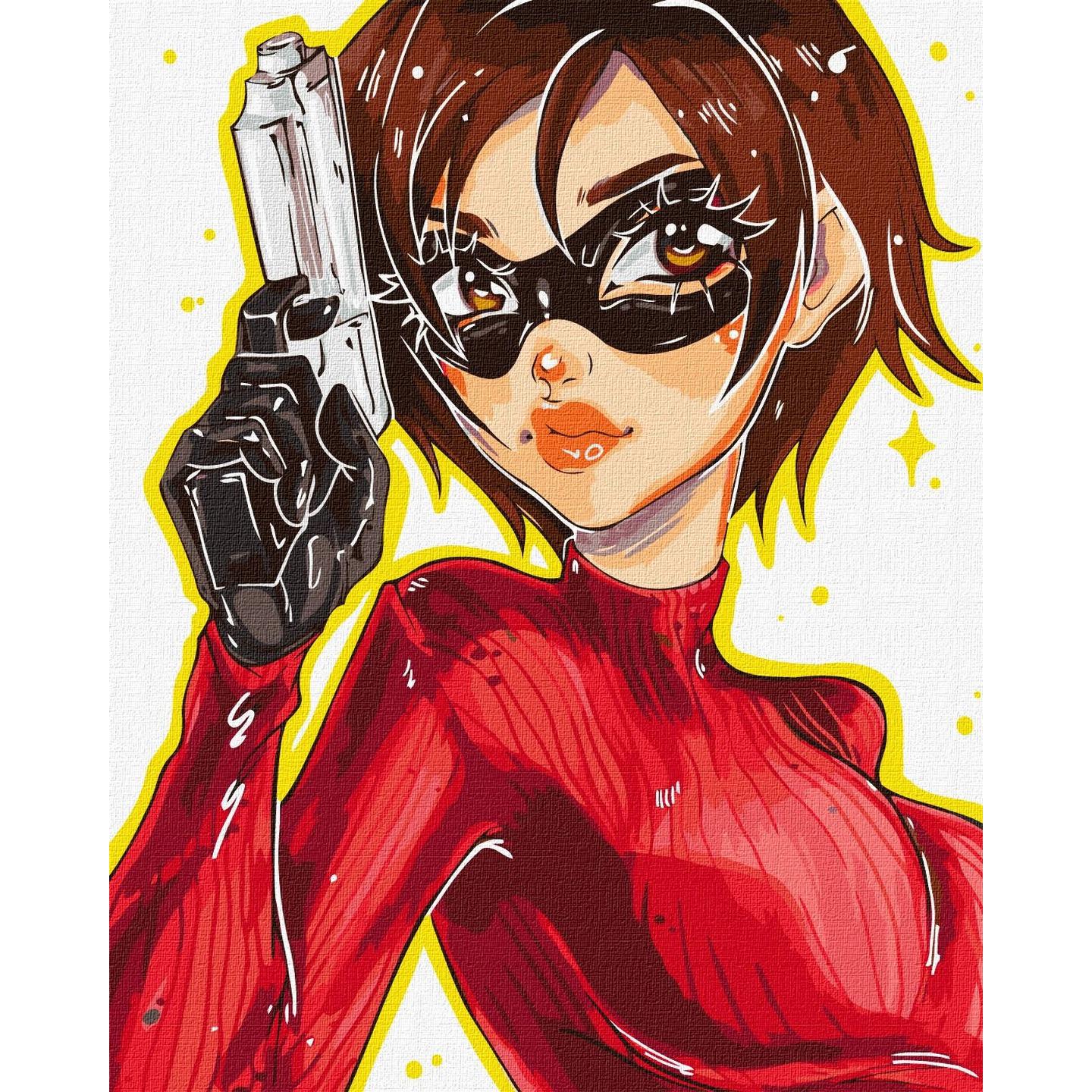 Картина по номерам ART CRAFT Девушка-агент и Веселая лама 40x50 см Разноцветный (PM-194-K-82)