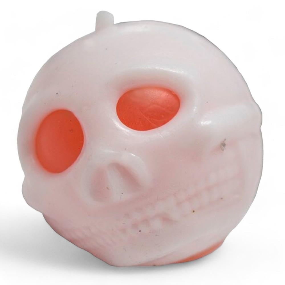 Игрушка-антистресс Череп Гуманоида с червями силиконовая 5x5 см Игрушка-антистресс Череп Гуманоида с червями силиконовая 5x5 см