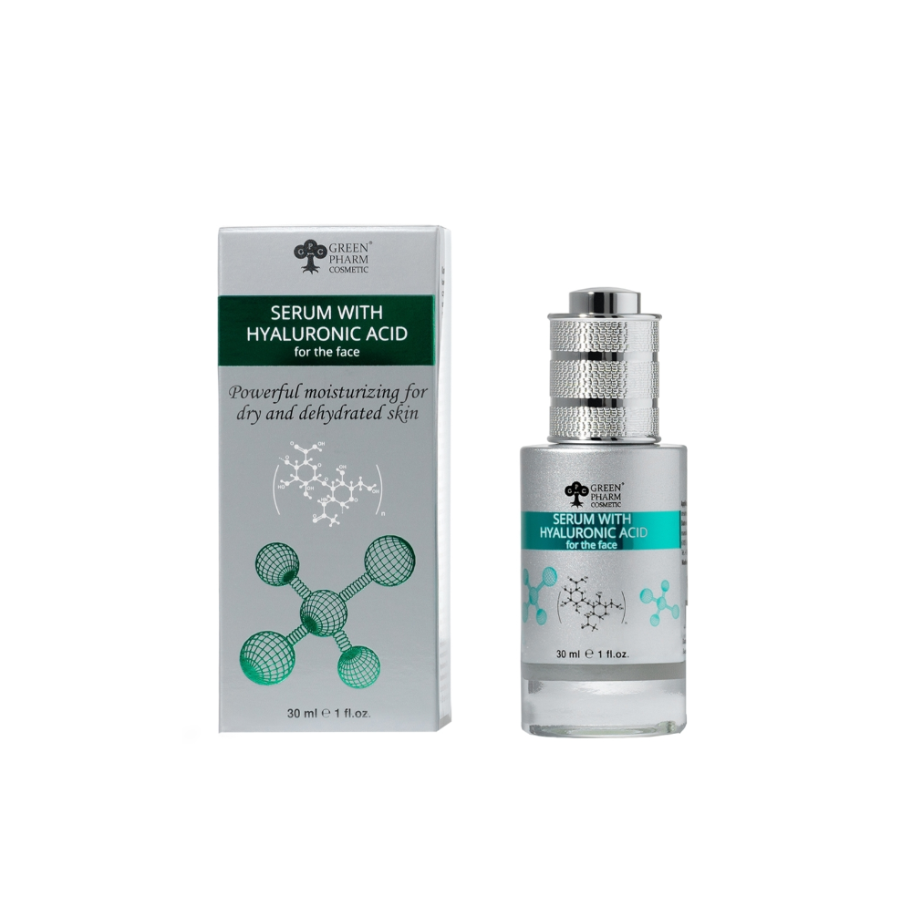 Сироватка для обличчя з гіалуроновою кислотою Green Pharm Cosmetic Serum With Hyaluronic Acid 30 мл