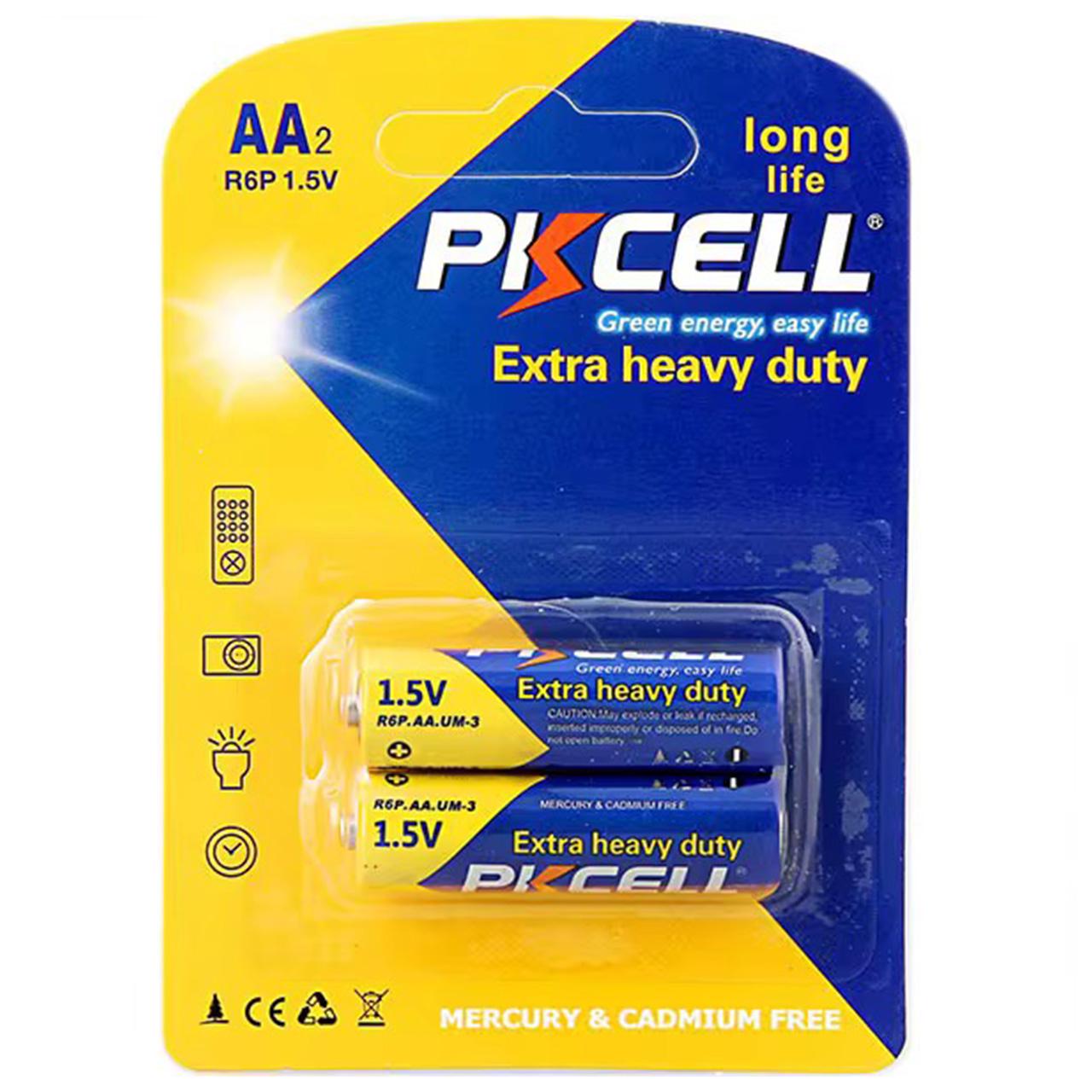 Батарейка Pkcell AA R6P солевая 1,5V 2 шт. (1801326)