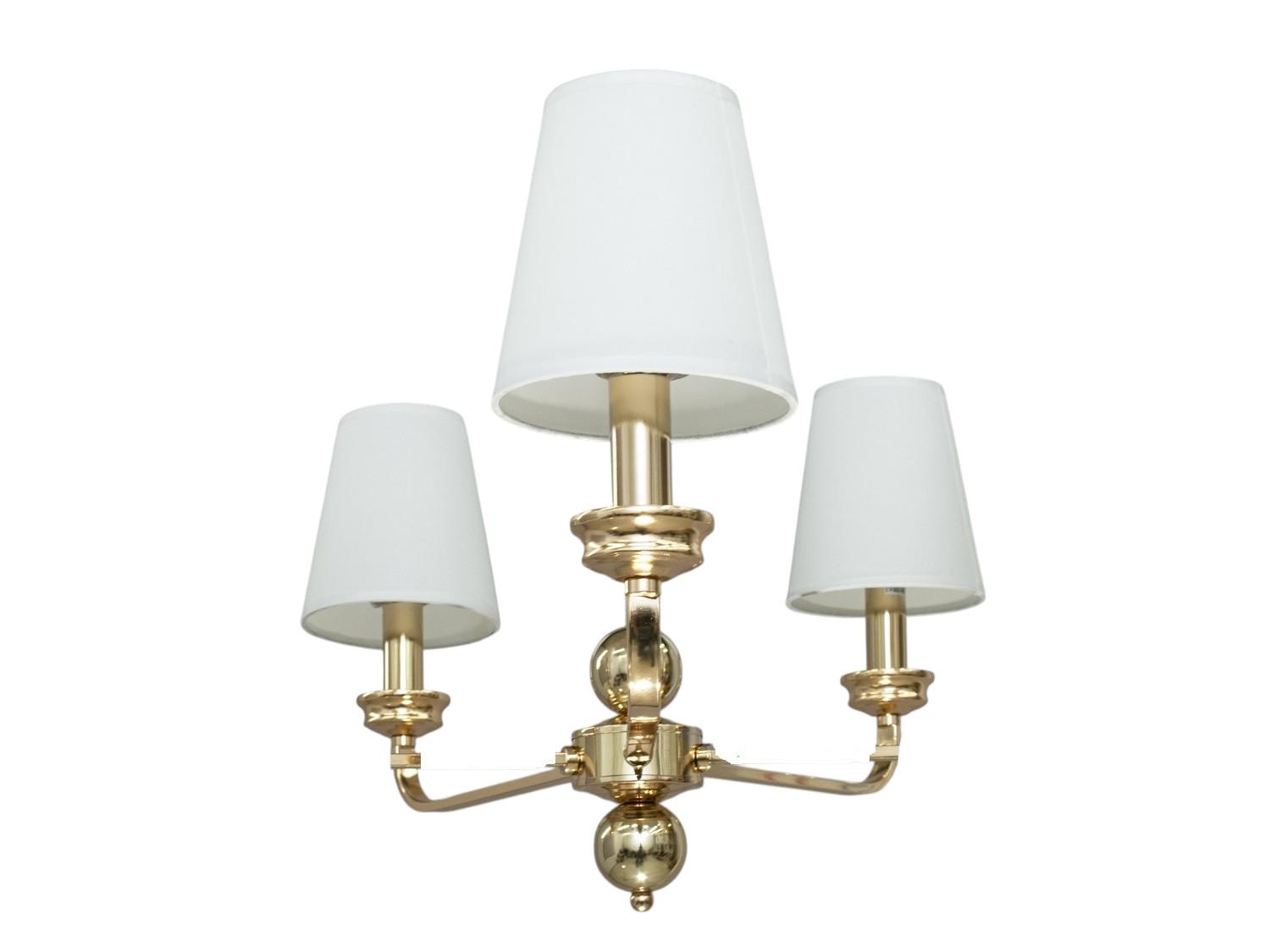 Люстра с абажурами на 3 лампы Золотой (1012/3G)