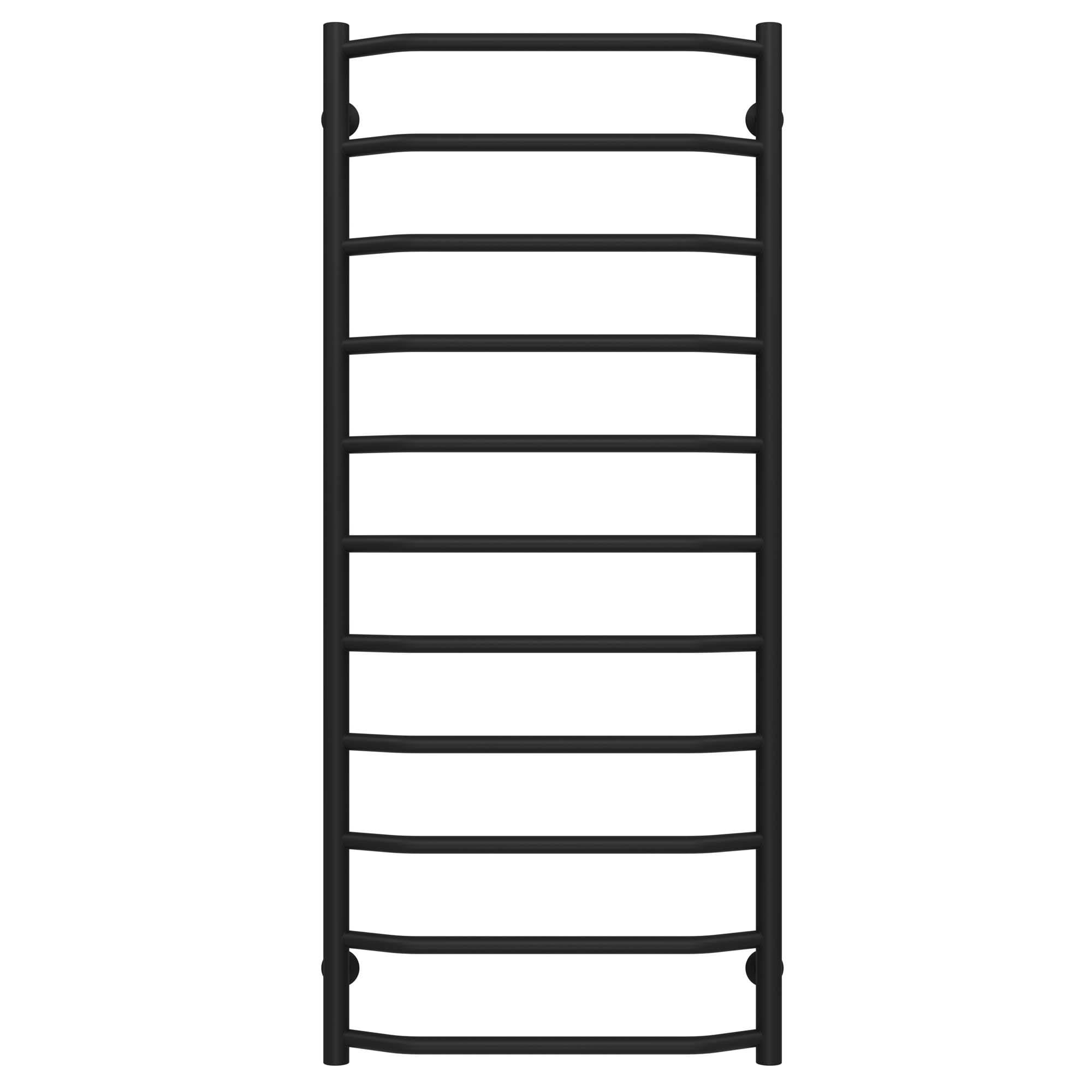 Полотенцесушитель водяной Deffi Трапеция П11 нижнее подключение нержавеющая сталь 500х1200 мм Черный (C.TR.120.50.11.B.A)