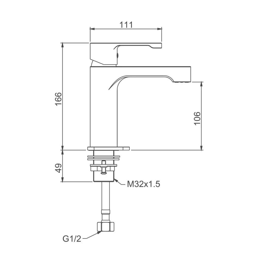Смеситель для умывальника Gappo G1002-8 Белый/Хром (1033973) - фото 11