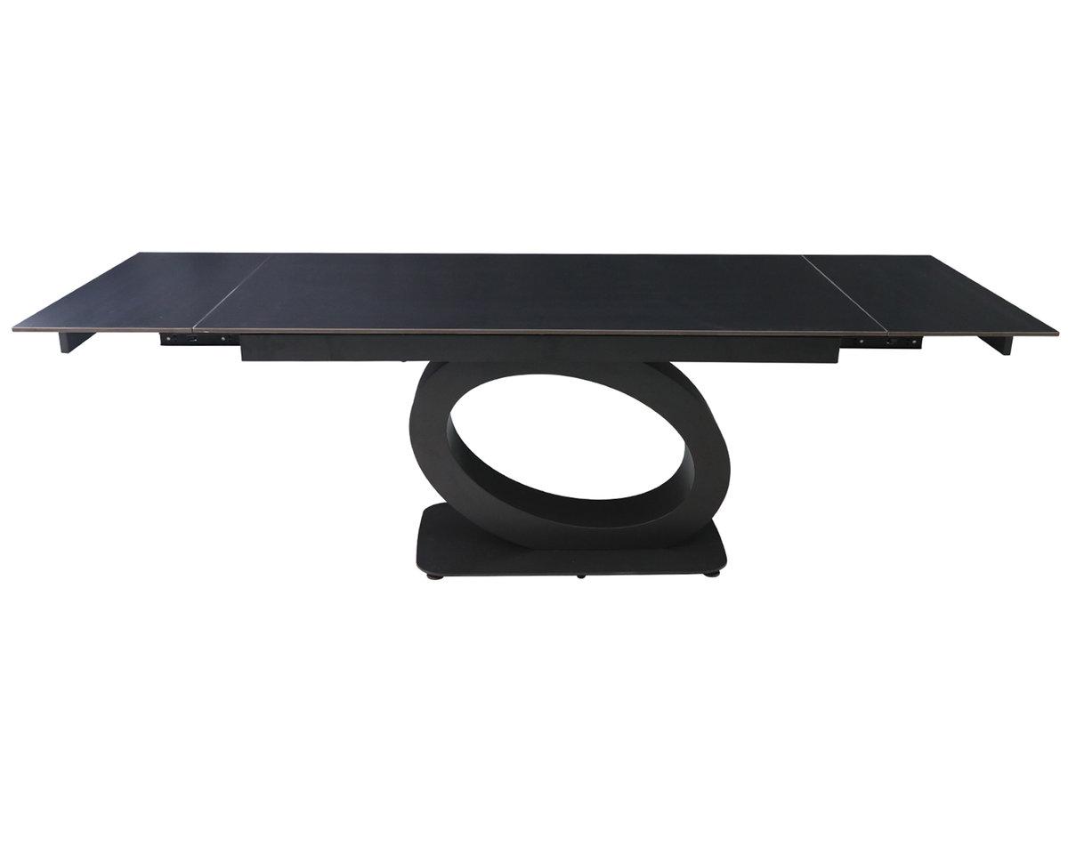 Стол Intarsio Ovidio Ceramic 160/240x90 см Черный матовый (OVIDIO160BL) - фото 2 Стол Intarsio Ovidio Ceramic 160/240x90 см Черный матовый (OVIDIO160BL) - фото 2