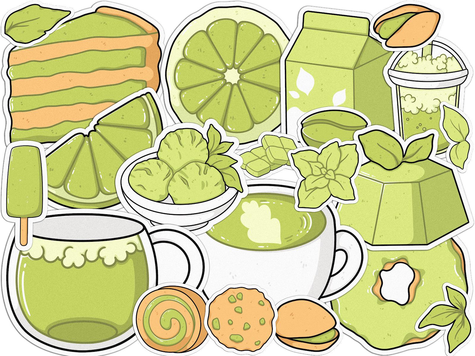 Набор стикеров Lex Altern Напитки и десерты виниловые 22 шт. - фото 2 Набор стикеров Lex Altern Напитки и десерты виниловые 22 шт. - фото 2