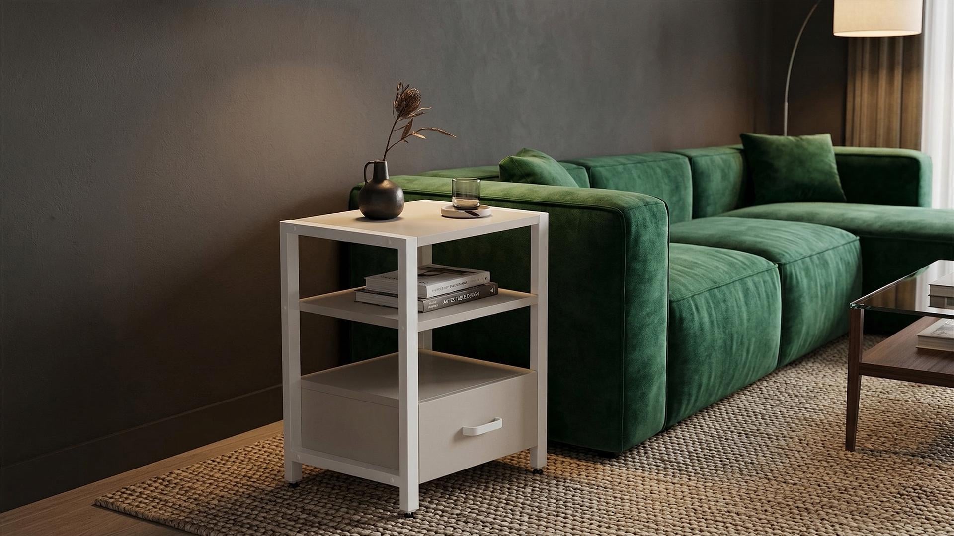 Тумба универсальная Ferrum-decor Вивьен ДСП 16 мм 1/1 50x41x40 белый/Кашемир (FRD-107812)