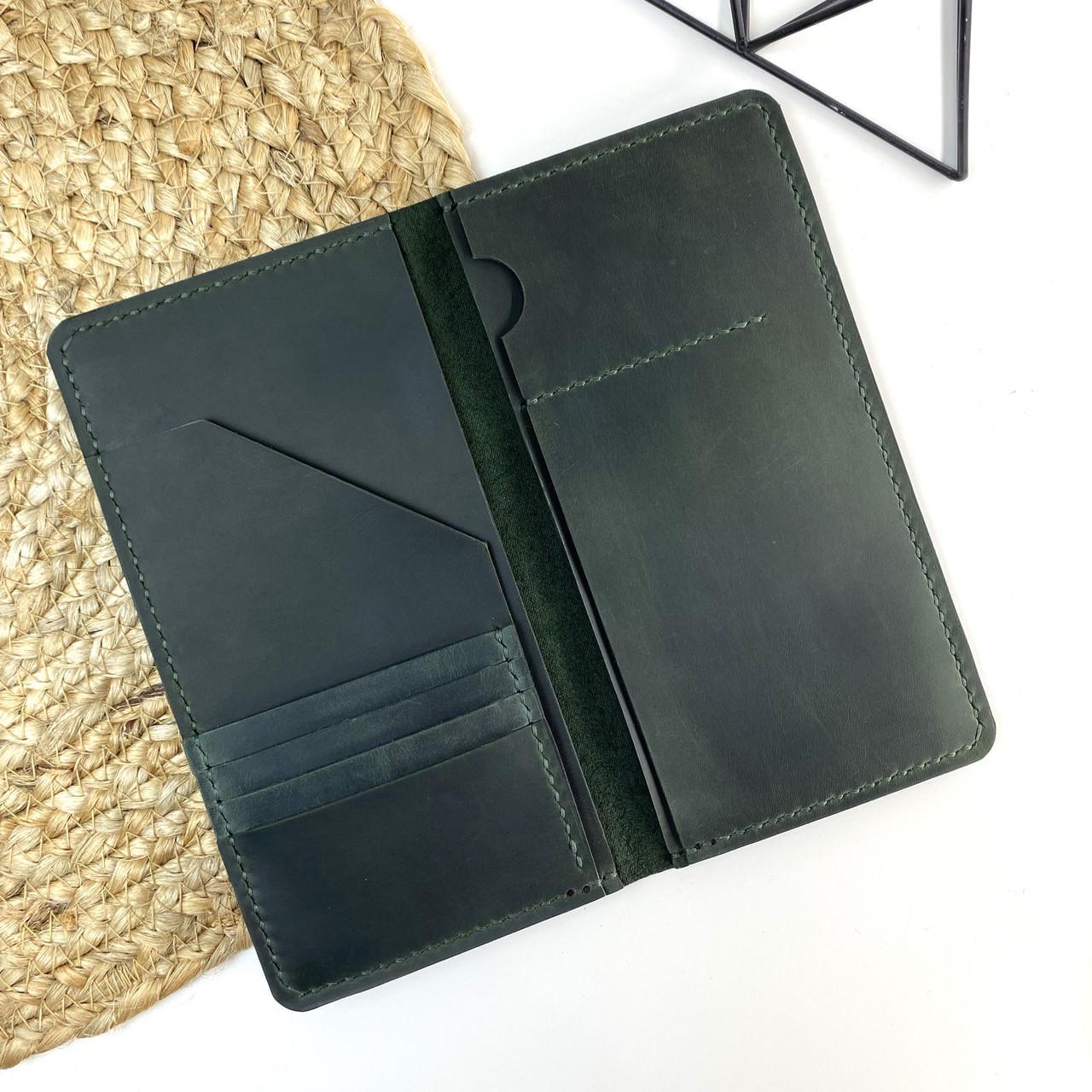 Кошелек кожаный Stedley Travel Зеленый (2409931007)