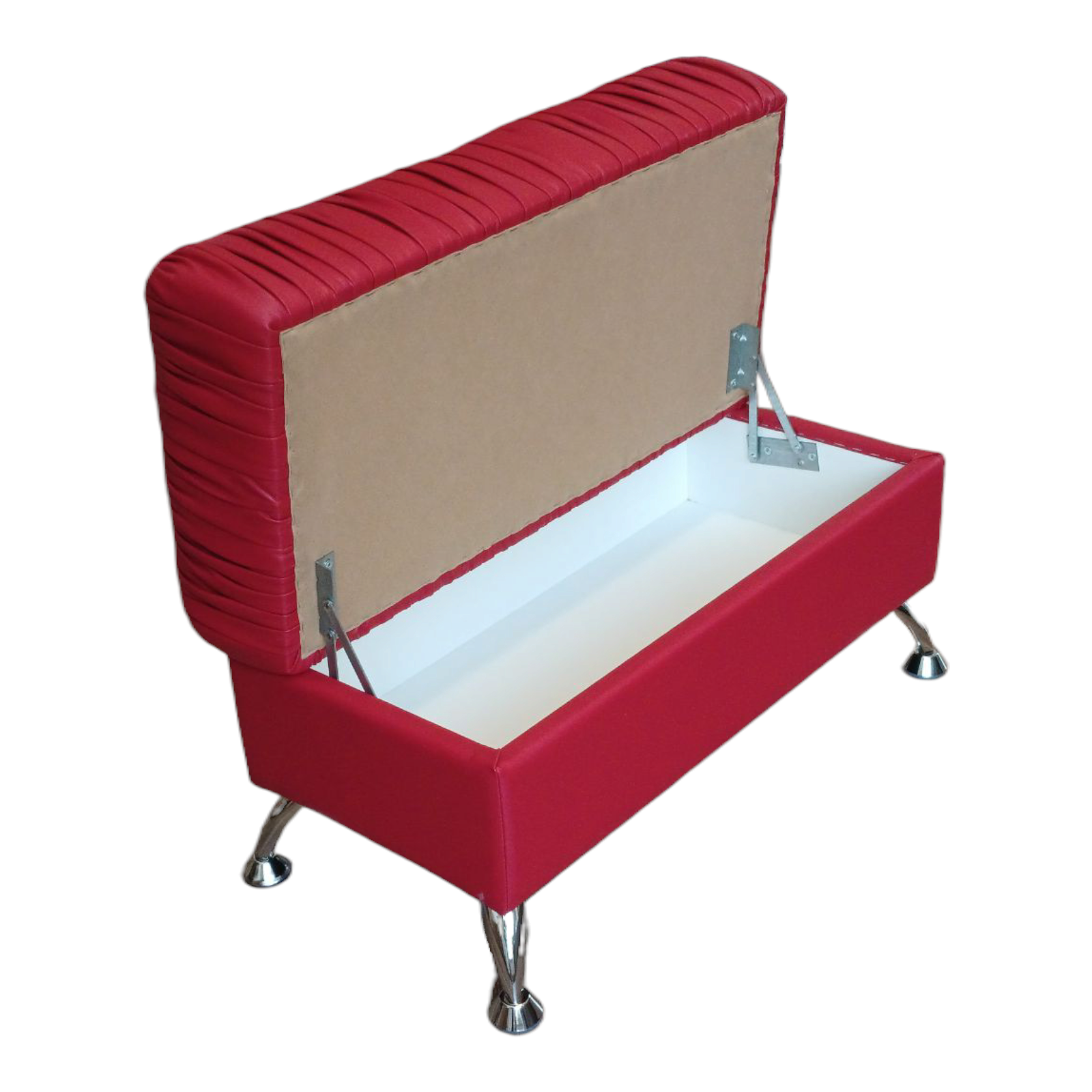 Банкетка з нішею Тоскана екошкіра Софітель 80х40х43 см Червоний - фото 3