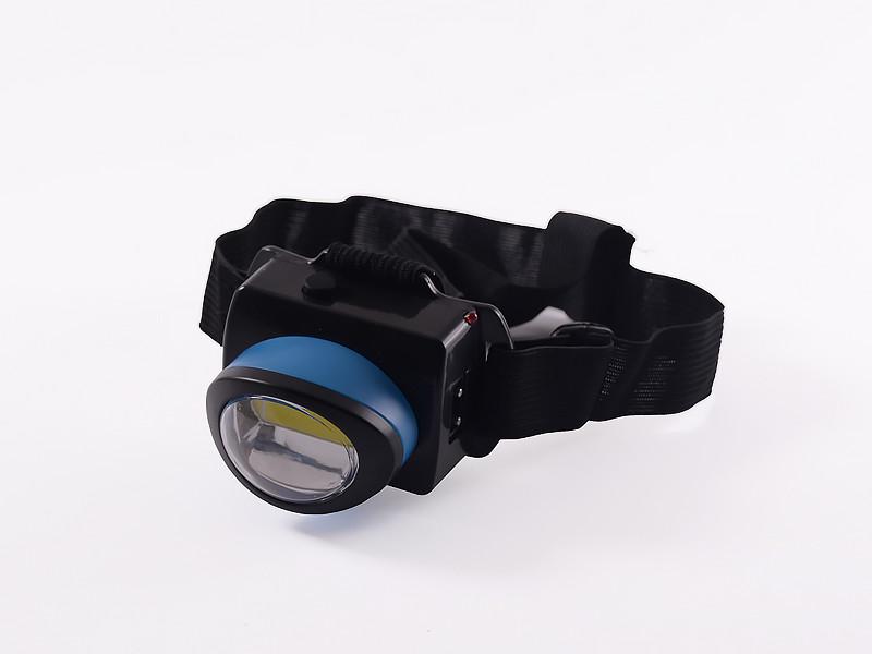 Фонарик налобный D=57 C539-COB, ЗУ 220V, встроенный аккумулятор (4806)