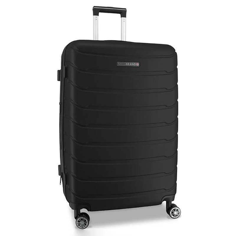 Чемодан на 4-х колесах Swissbrand Nashville L 100-110 л Black (DAS301884)