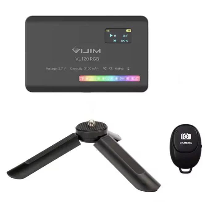Накамерный светодиодный осветитель Ulanzi VL120 RGB с пультом и аккумулятором 3100 mAh Черный (34199989)