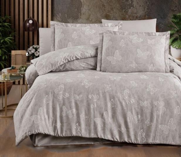 Постельное белье First Choice Karlis Raindrops сатин евро Коричневый (14056365)