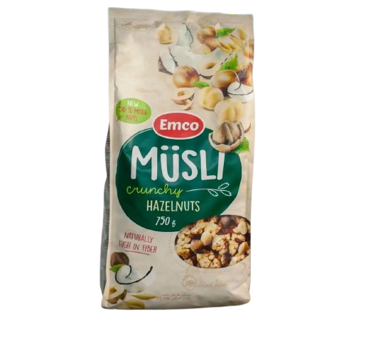 Мюслі Emco Hazelnuts з фундуком 750 г (20580881)