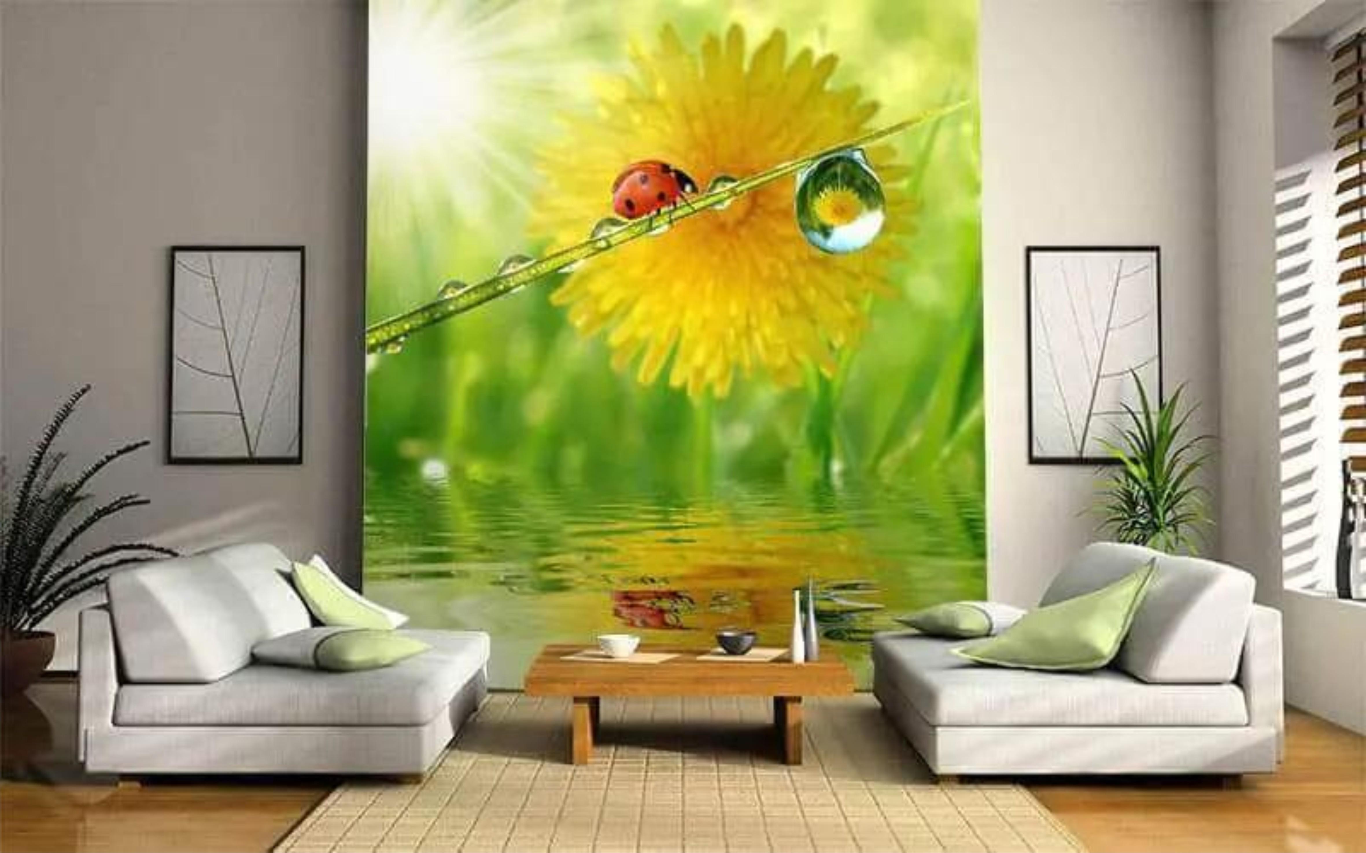 Фотообои Солнышко на травинке Разноцветный (000246)