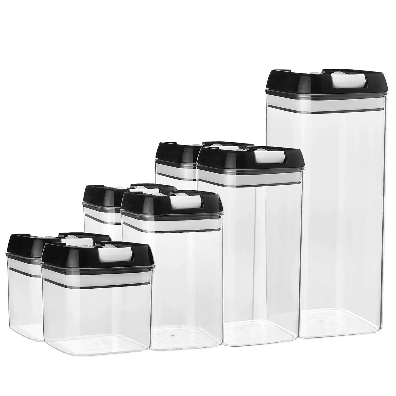 Банки для зберігання сипучих продуктів 7 шт. Банки для зберігання сипучих продуктів 7 шт.